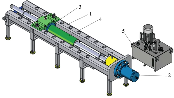 The bench of HPF-100 screen mechanical testing